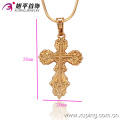 32142-Xuping Available bijoux or jésus pièce pendentif croix